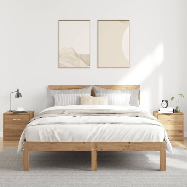 vidaXL Nachttische 2 Stk. Artisan-Eiche 40x30x40 cm Holzwerkstoff
