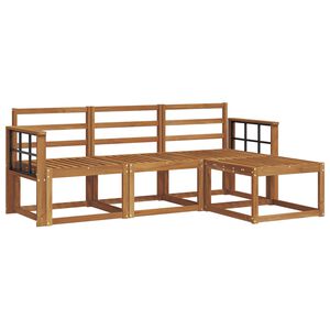 vidaXL Outdoor-Sofagarnitur 4 pcs Natur