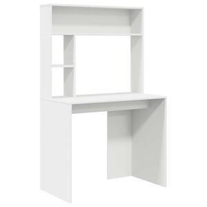 vidaXL Schreibtisch mit Regal Wei&szlig; 91 x 50 x 149 cm Holzwerkstoff