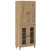 vidaXL Highboard 2 pcs Artisan-Eiche 69,5 x 34 x 180 cm Holzwerkstoff
