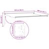 vidaXL Manueller ausziehbarer Sonnenschirmrahmen Wei&szlig; 2,5 x 2 m