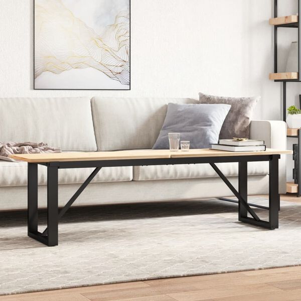 vidaXL Couchtisch-Gestell in O-Form 140x30x43 cm Stahl