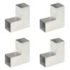 vidaXL Pfostenverbinder 4 Stk. L-Form Verzinktes Metall 81 x 81 mm
