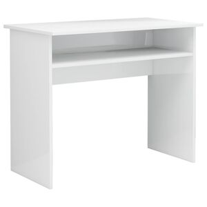 vidaXL Schreibtisch Hochglanz-Wei&szlig; 90x50x74 cm Holzwerkstoff