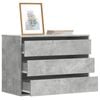 vidaXL Kommode Betongrau 80x41x58 cm Holzwerkstoff