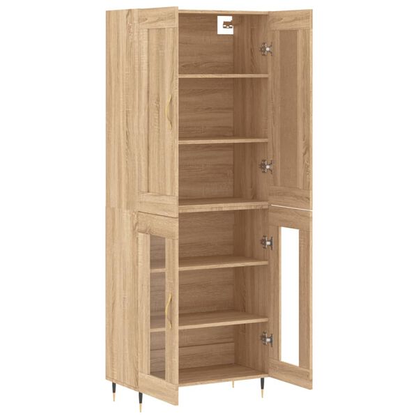 vidaXL Highboard Sonoma-Eiche 69,5x34x180 cm Holzwerkstoff