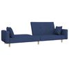 vidaXL Schlafsofa 2-Sitzer mit 2 Kissen Blau Stoff