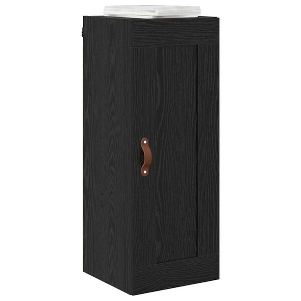 vidaXL Wandschrank Schwarz Eichen-Optik 34,5 x 34 x 90 cm