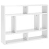 vidaXL Wandregal Hochglanz-Wei&szlig; 75x16x55 cm Holzwerkstoff