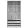 vidaXL Kleiderschrank Grau Sonoma 100x50x200 cm Holzwerkstoff