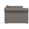 vidaXL Tagesbett mit Matratze USB Taupe Stoff 90x200 cm