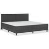 vidaXL Boxspringbett Dunkelgrau Stoff 200x200 cm