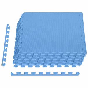 vidaXL Bodenmatten 6 Stk. 2,16 m&sup2; EVA-Schaumstoff Blau