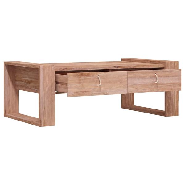 vidaXL Couchtisch 110×60×40 cm Teak Massivholz
