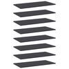 vidaXL B&uuml;cherregal-Bretter 8 Stk. Grau 80x40x1,5 cm Holzwerkstoff