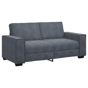 vidaXL 2-Sitzer-Sofa Dunkelgrau 180x78x84 cm Samt