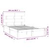 vidaXL Massivholzbett Schwarz 200x200 cm