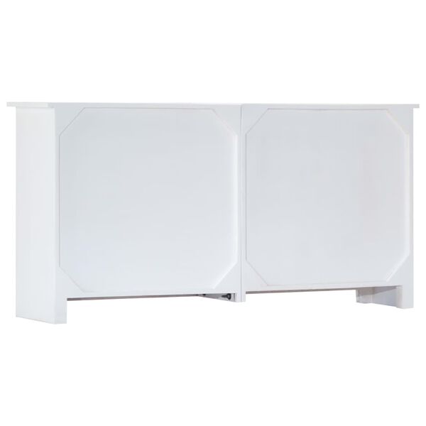 vidaXL Sideboard Handarbeit Wei&szlig; 140x30x70 cm Massivholz Akazie
