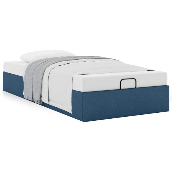 vidaXL Ottoman-Bett ohne Matratze Blau 80x200 cm Stoff