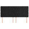 vidaXL Kopfteil Schwarz 180x7x118/128 cm Samt