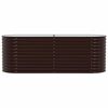 vidaXL Garten-Hochbeet Braun 240 x 80 x 81 cm Stahl
