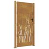 vidaXL Gartentor 100x175 cm Cortenstahl Gras-Design