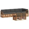 vidaXL Outdoor-Sofagarnitur 8 stk. Natur und Anthrazit Polyester