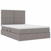 vidaXL Bett mit Stauraum und LED mit LED Taupe 140 x 190 cm Polyester
