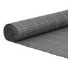 vidaXL Gartenzaun Doppelseitig Grau 1,8x3 m PVC