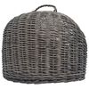 vidaXL Katzen-Transportkorb Grau 60x45x45 cm Nat&uuml;rliche Weide