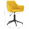 vidaXL Esszimmerstuhl Drehbar Senfgelb Samt