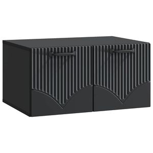vidaXL Wandmontierter TV-Schrank Schwarz 59,5 x 41 x 30 cm