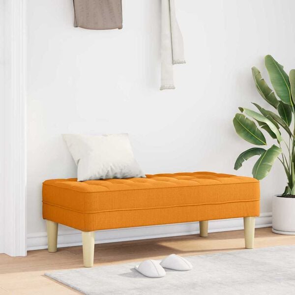 vidaXL Bank Dunkelgelb 113 x 57 x 39 cm Stoff