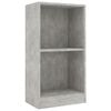 vidaXL B&uuml;cherregal Betongrau 40x24x75 cm Holzwerkstoff
