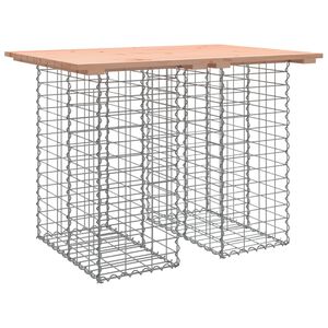 vidaXL Gartentisch aus Gabionen 100x70x72 cm Massivholz Douglasie
