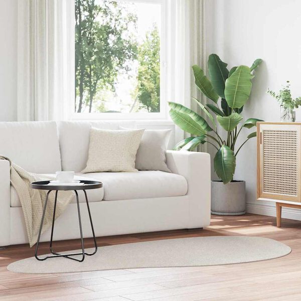 vidaXL Bereichsteppiche HUARTE Sand 100 x 200 cm Polyester