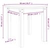 vidaXL Couchtisch Ø 55x45 cm Massivholz Kiefer