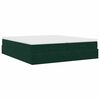 vidaXL Ottoman-Bett mit Matratzen Dunkelgr&uuml;n 160x200 cm Samt