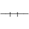 vidaXL Schiebet&uuml;rbeschlag-Set 183 cm Stahl Schwarz