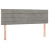 vidaXL Boxspringbett mit Matratze & LED Hellgrau 140x190 cm Samt