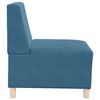 vidaXL Modulares Armfreies Sofa 3 pcs Blau 55 x 74 x 82 cm Samt