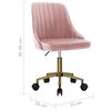 vidaXL Esszimmerstuhl Drehbar Rosa Samt