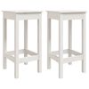 vidaXL Barst&uuml;hle 2 Stk. Wei&szlig; 40x40x78 cm Massivholz Kiefer