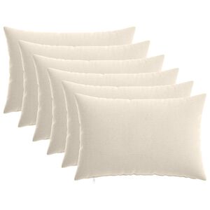 vidaXL Kissen mit Kissen HEERLEN 6 Stk. Creme Chenille-Stoff