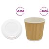 vidaXL Pappbecher mit Deckeln 1000 Stk. 4oz 100ml