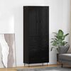 vidaXL Highboard Schwarz Eichen-Optik 69,5 x 34 x 180 cm Holzwerkstoff