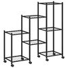 vidaXL Blumenst&auml;nder mit Rollen 83x25x83,5 cm Schwarz Eisen