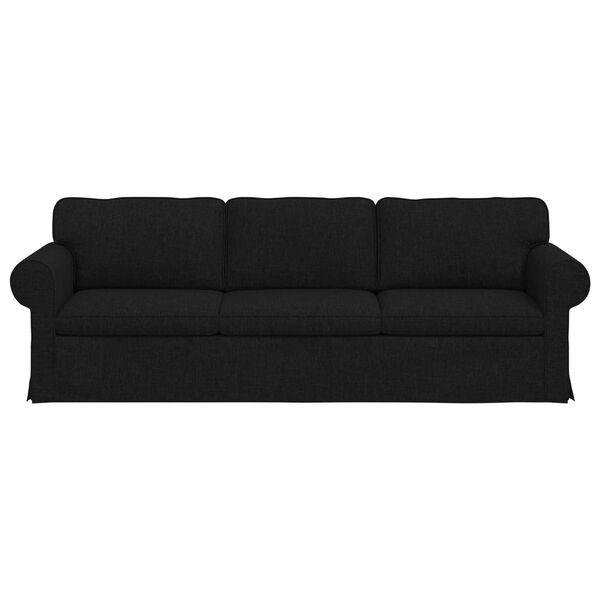 vidaXL Sofa Schwarz Gesamtabmessungen: 245 x 82 x 80 cm (B x T x H)