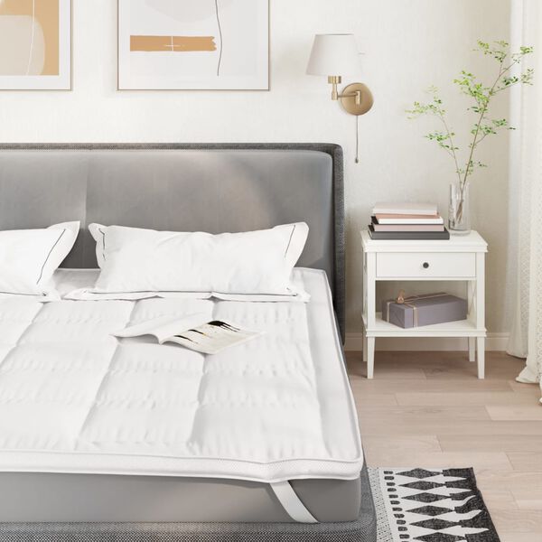 vidaXL Matratzenschoner Weiß 160x220 cm