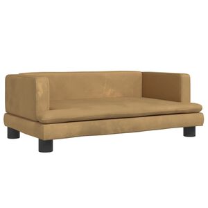 vidaXL Kindersofa Braun 80x45x30 cm Samt